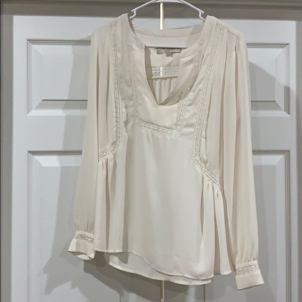 Loft off-white with eyelet detail